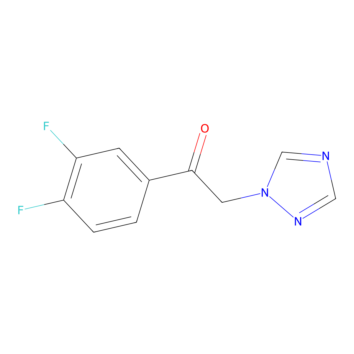 1-(3,4-Difluoro-phenyl)-2-[1,2,4]triazol-1-yl-ethanone molecular structure, CAS 351042-08-5