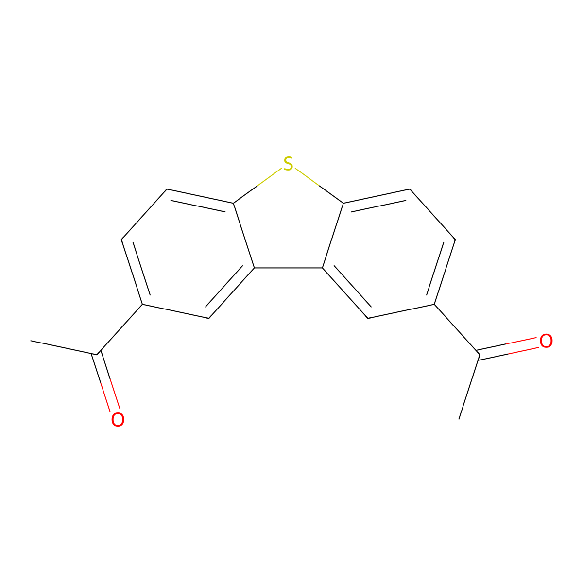 1-(8-Acetyldibenzothiophen-2-yl)ethanone molecular structure, CAS 35105-75-0