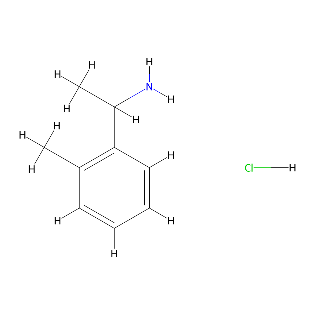 1-(2-Methylphenyl)ethanamine hydrochloride molecular structure, CAS 35106-87-7