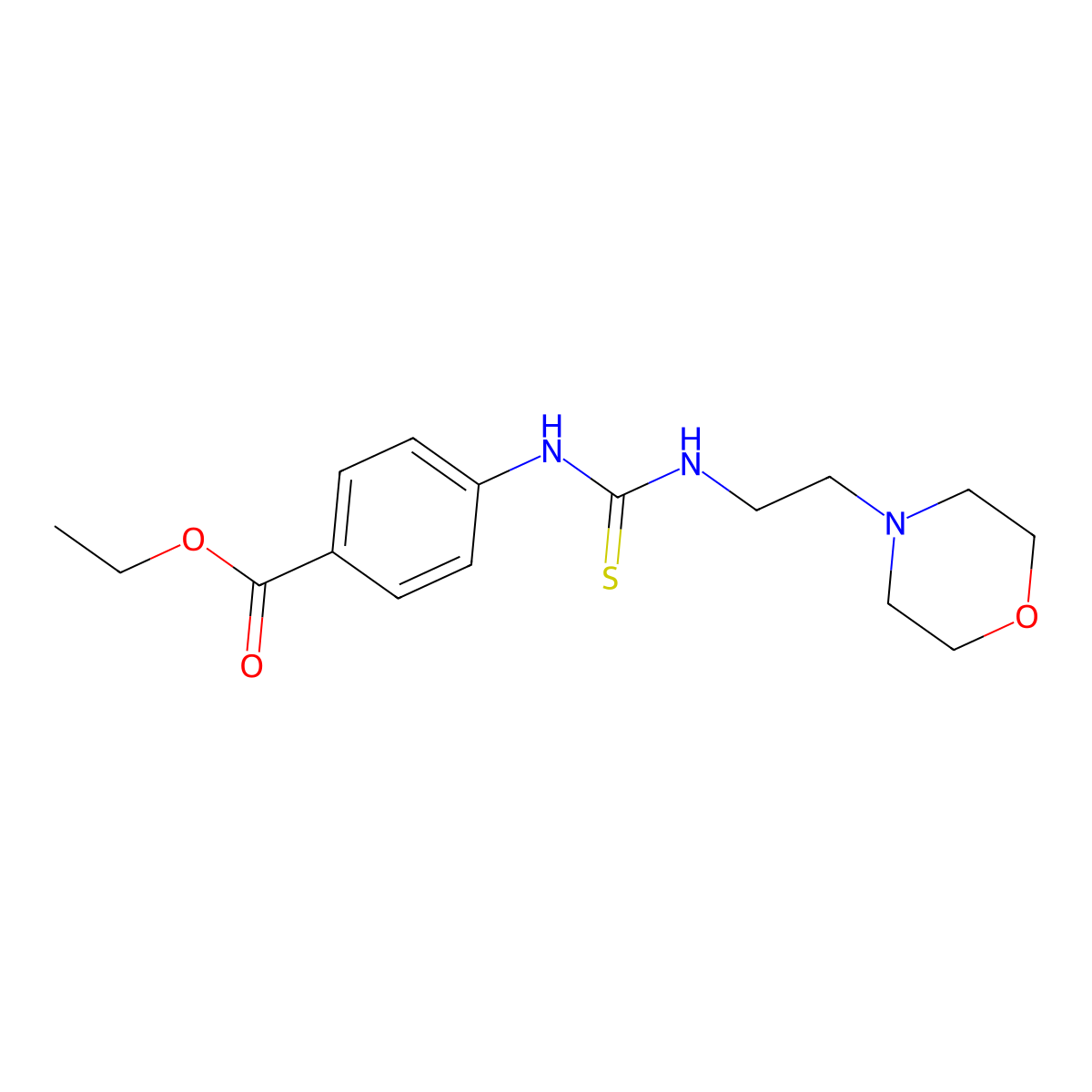 Ethyl 4-(2-morpholin-4-ylethylcarbamothioylamino)benzoate molecular structure, CAS 351060-57-6