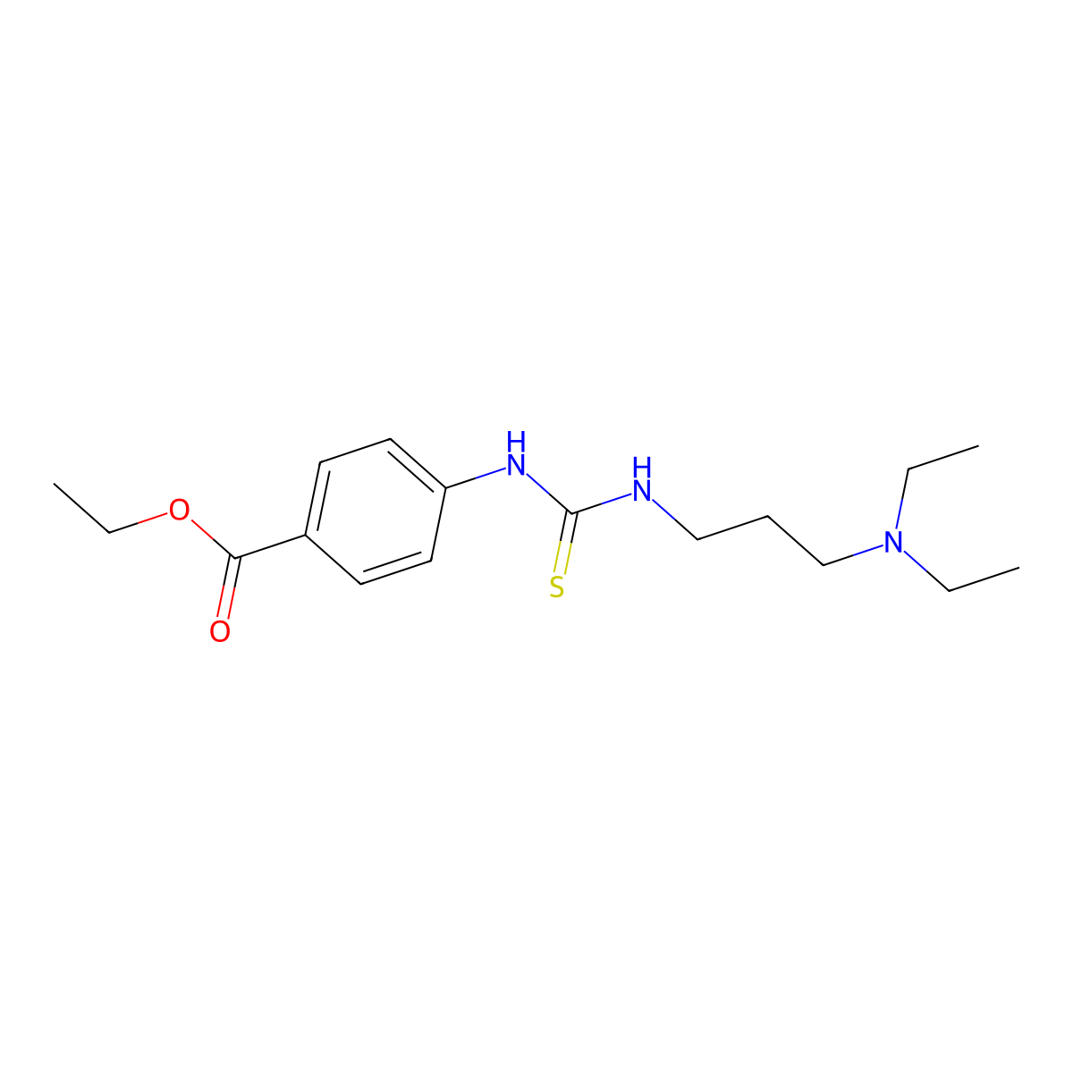 Ethyl 4-(3-(3-(diethylamino)propyl)thioureido)benzoate molecular structure, CAS 351060-65-6