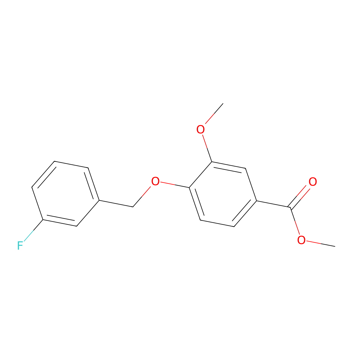 Methyl 4-[(3-fluorophenyl)methoxy]-3-methoxybenzoate molecular structure, CAS 351060-89-4