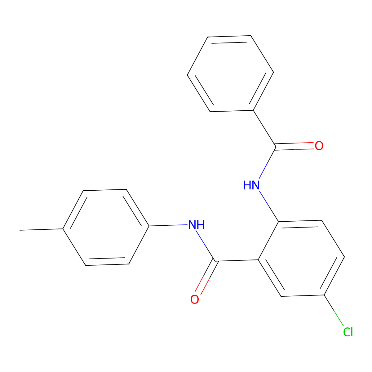 2-(benzoylamino)-5-chloro-N-(4-methylphenyl)benzamide molecular structure, CAS 351064-16-9