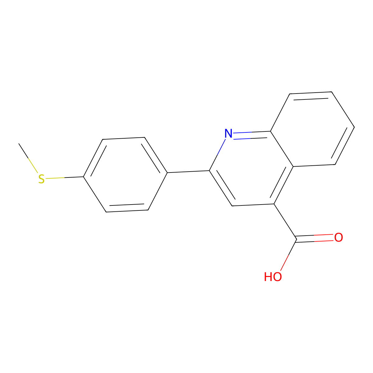 2-(4-Methylthiophenyl)quinoline-4-carboxylic acid molecular structure, CAS 351065-46-8