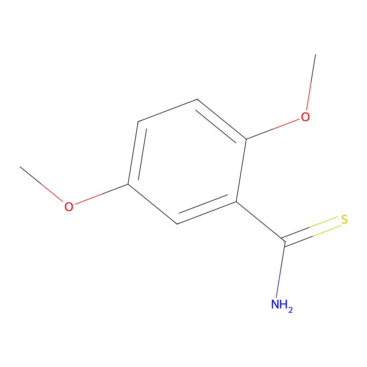 2,5-Dimethoxythiobenzamide molecular structure, CAS 351065-79-7