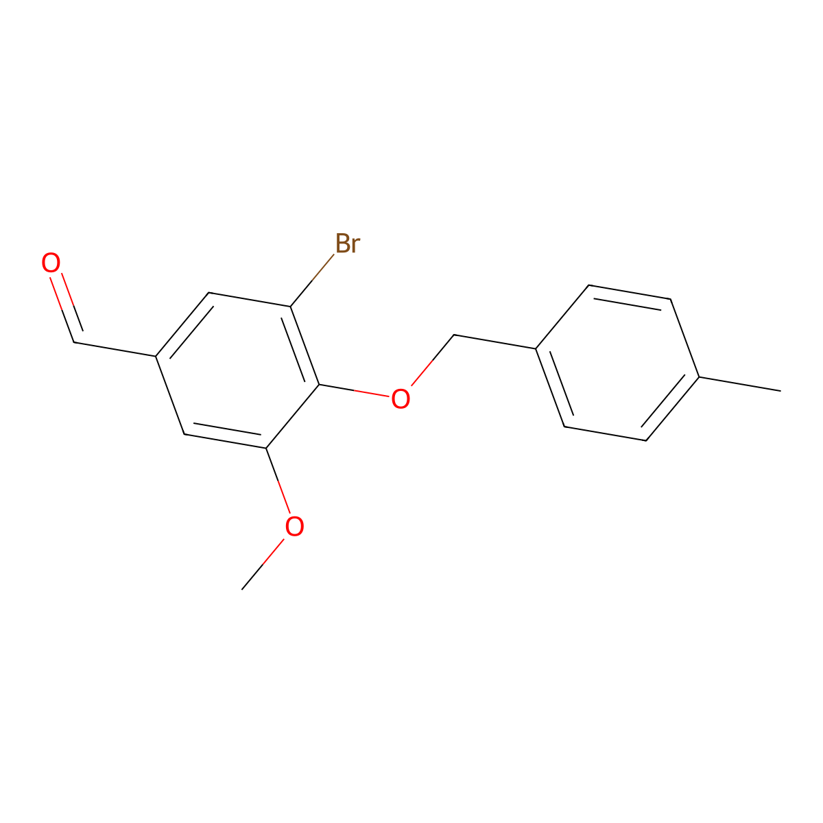 3-Bromo-5-methoxy-4-[(4-methylbenzyl)oxy]benzaldehyde molecular structure, CAS 351066-31-4