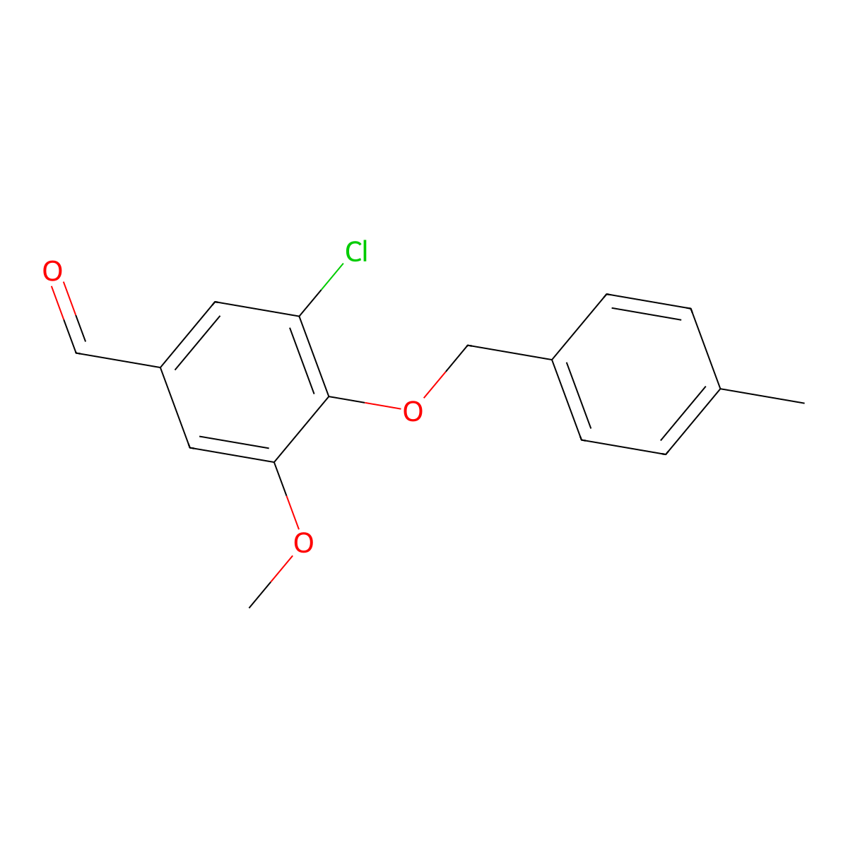 3-Chloro-5-methoxy-4-[(4-methylbenzyl)oxy]benzaldehyde molecular structure, CAS 351066-32-5