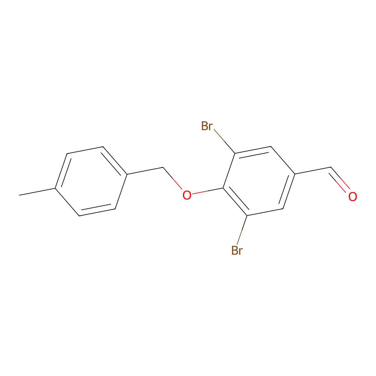 3,5-Dibromo-4-[(4-methylbenzyl)oxy]benzaldehyde molecular structure, CAS 351066-33-6