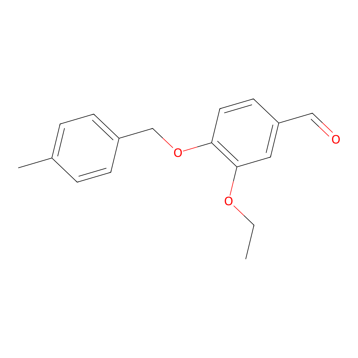 3-Ethoxy-4-[(4-methylbenzyl)oxy]benzaldehyde molecular structure, CAS 351066-35-8