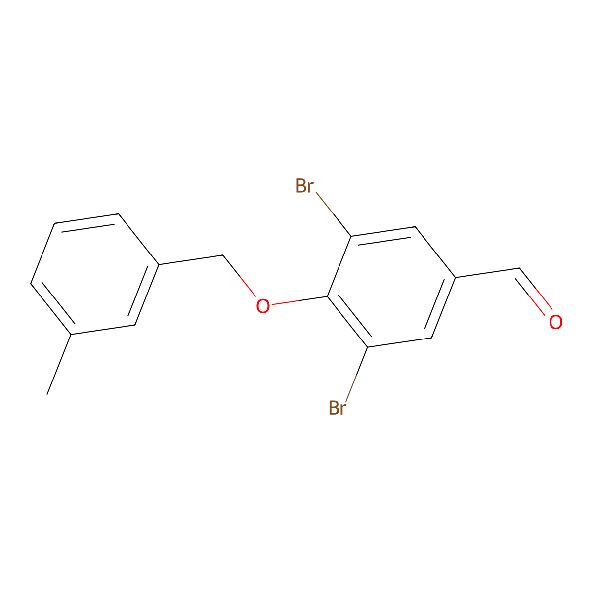 3,5-Dibromo-4-[(3-methylbenzyl)oxy]benzaldehyde molecular structure, CAS 351066-39-2