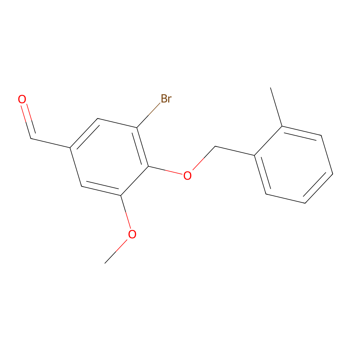 3-Bromo-5-methoxy-4-[(2-methylbenzyl)oxy]benzaldehyde molecular structure, CAS 351066-41-6