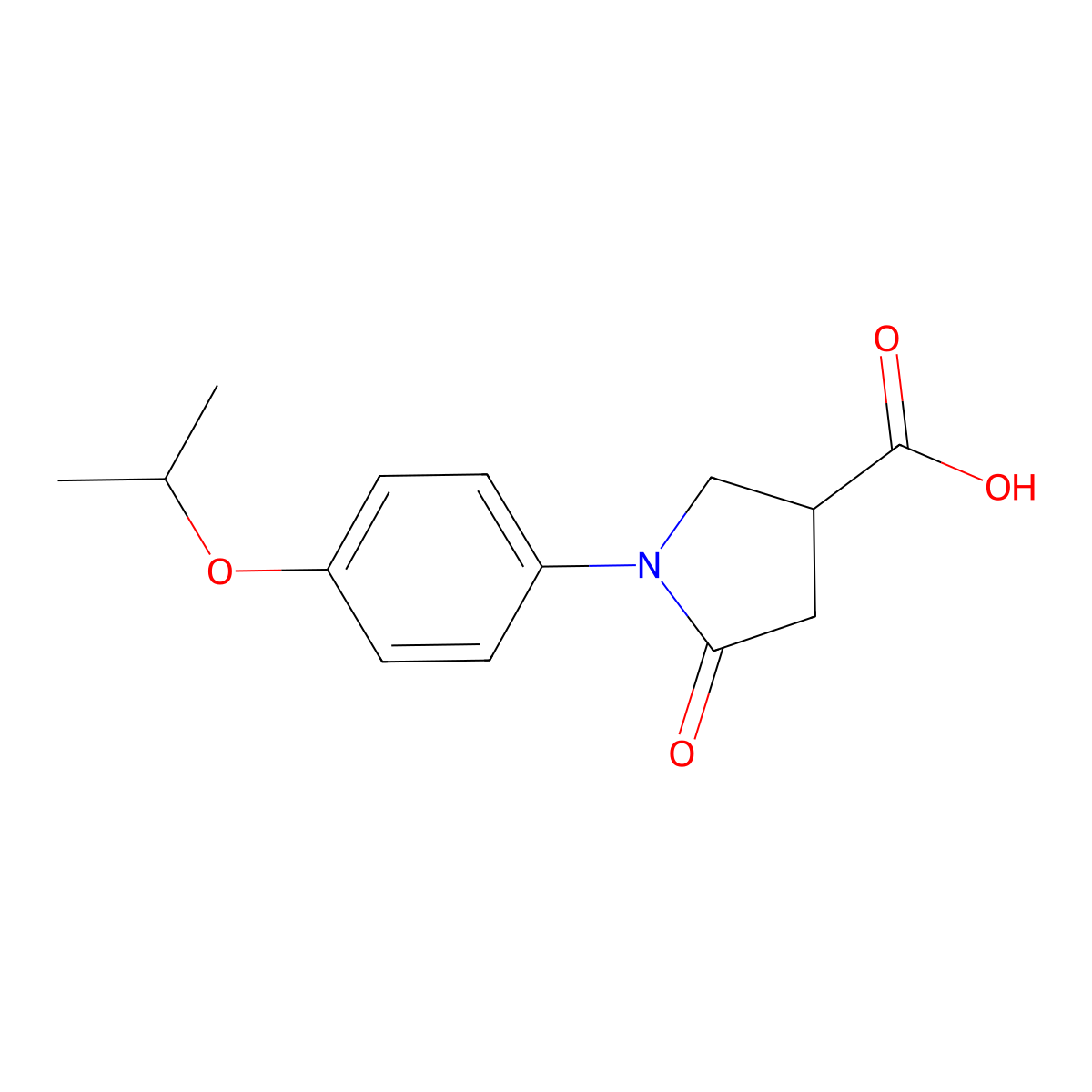 1-(4-Isopropoxyphenyl)-5-oxopyrrolidine-3-carboxylic acid molecular structure, CAS 351066-81-4