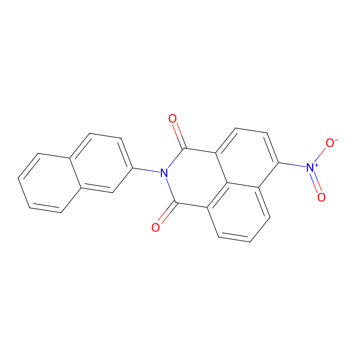 2-Naphthalen-2-yl-6-nitrobenzo[de]isoquinoline-1,3-dione molecular structure, CAS 351074-31-2