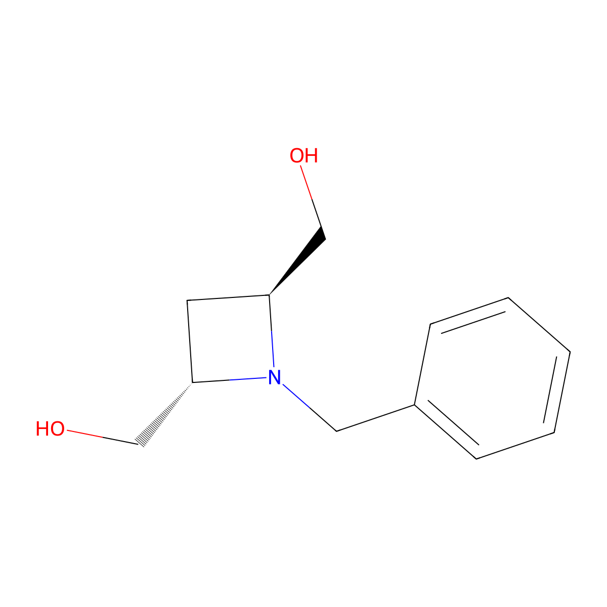 [(2S,4S)-1-Benzylazetidine-2,4-diyl]dimethanol molecular structure, CAS 351075-69-9