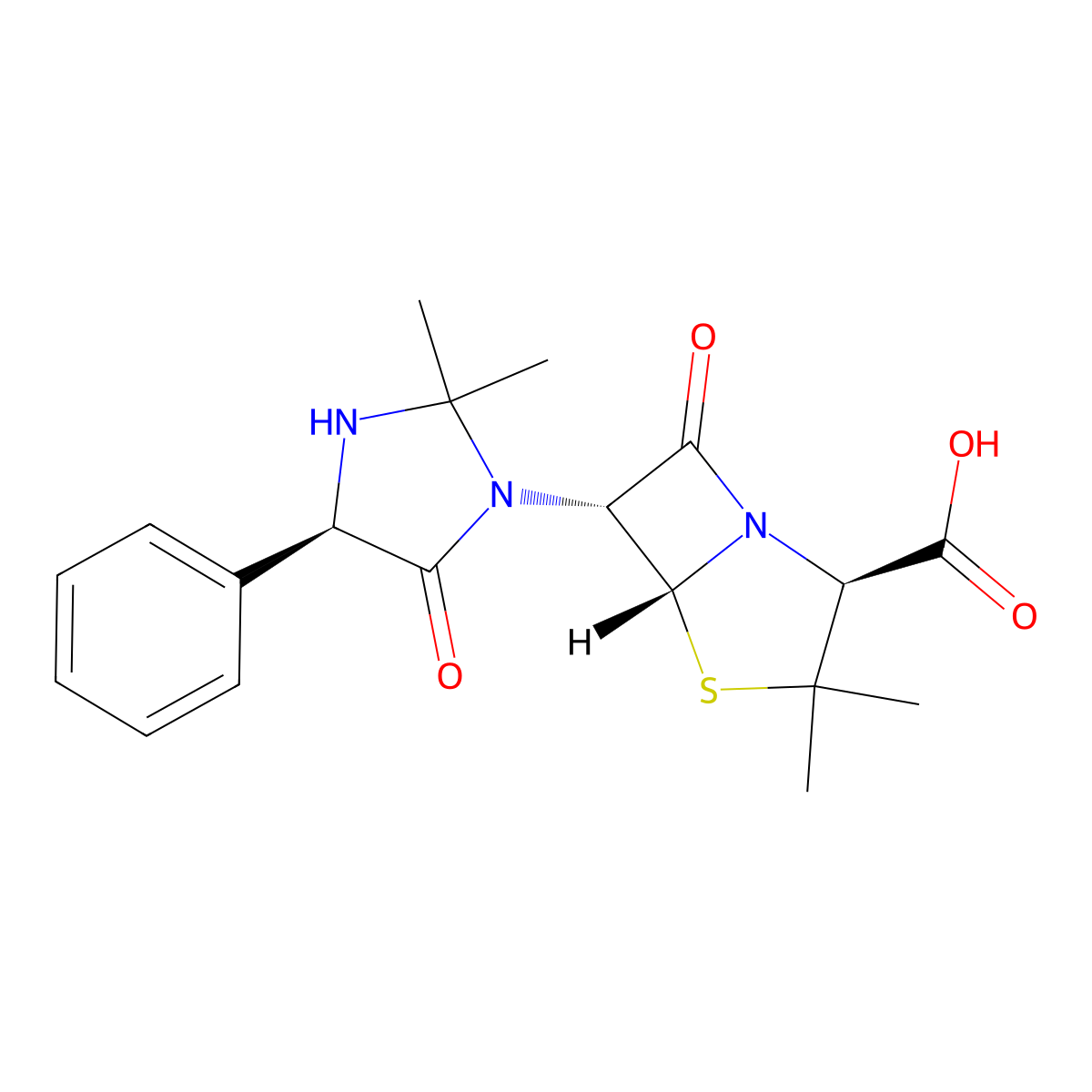 Hetacillin molecular structure, CAS 3511-16-8