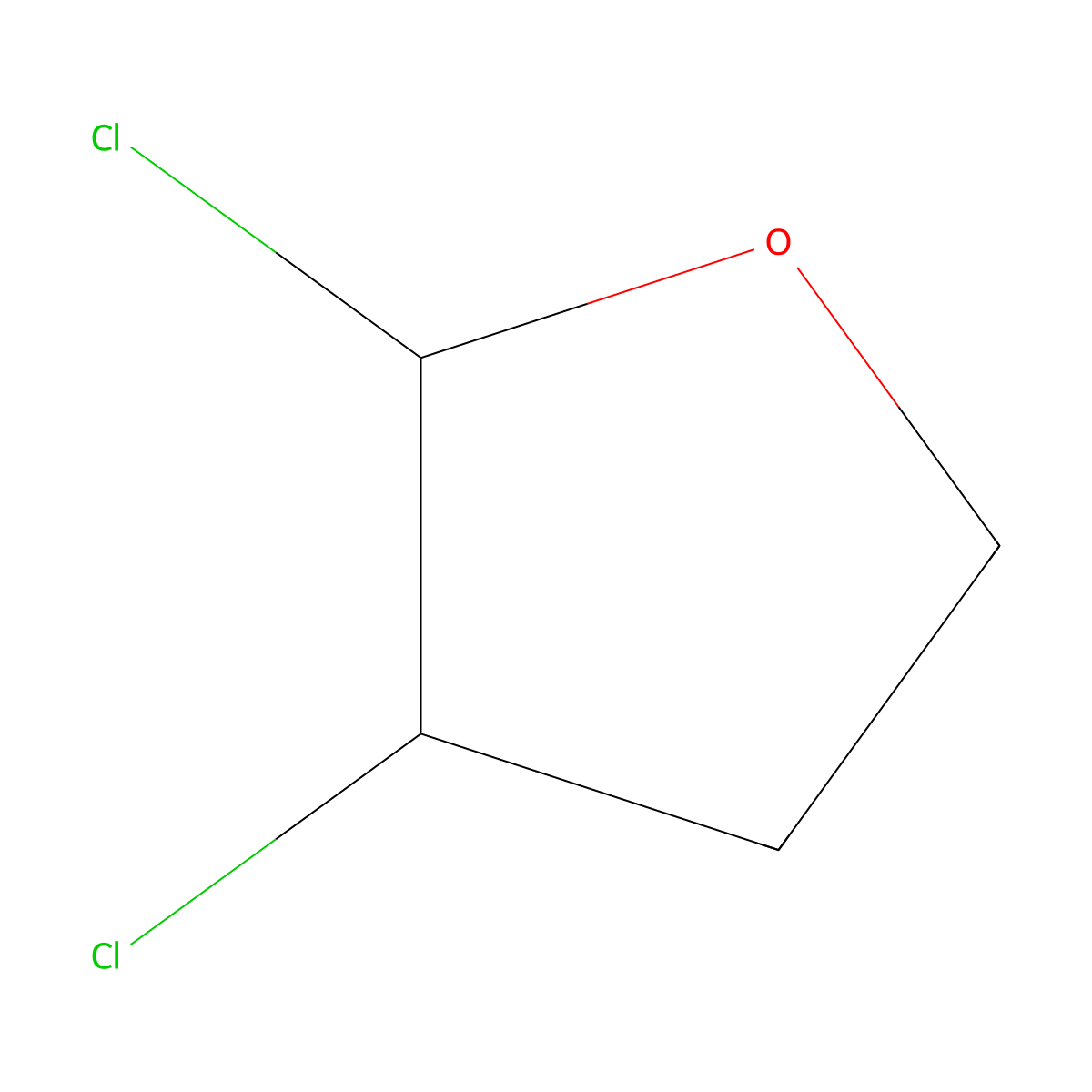 2,3-Dichlorotetrahydrofuran molecular structure, CAS 3511-19-1