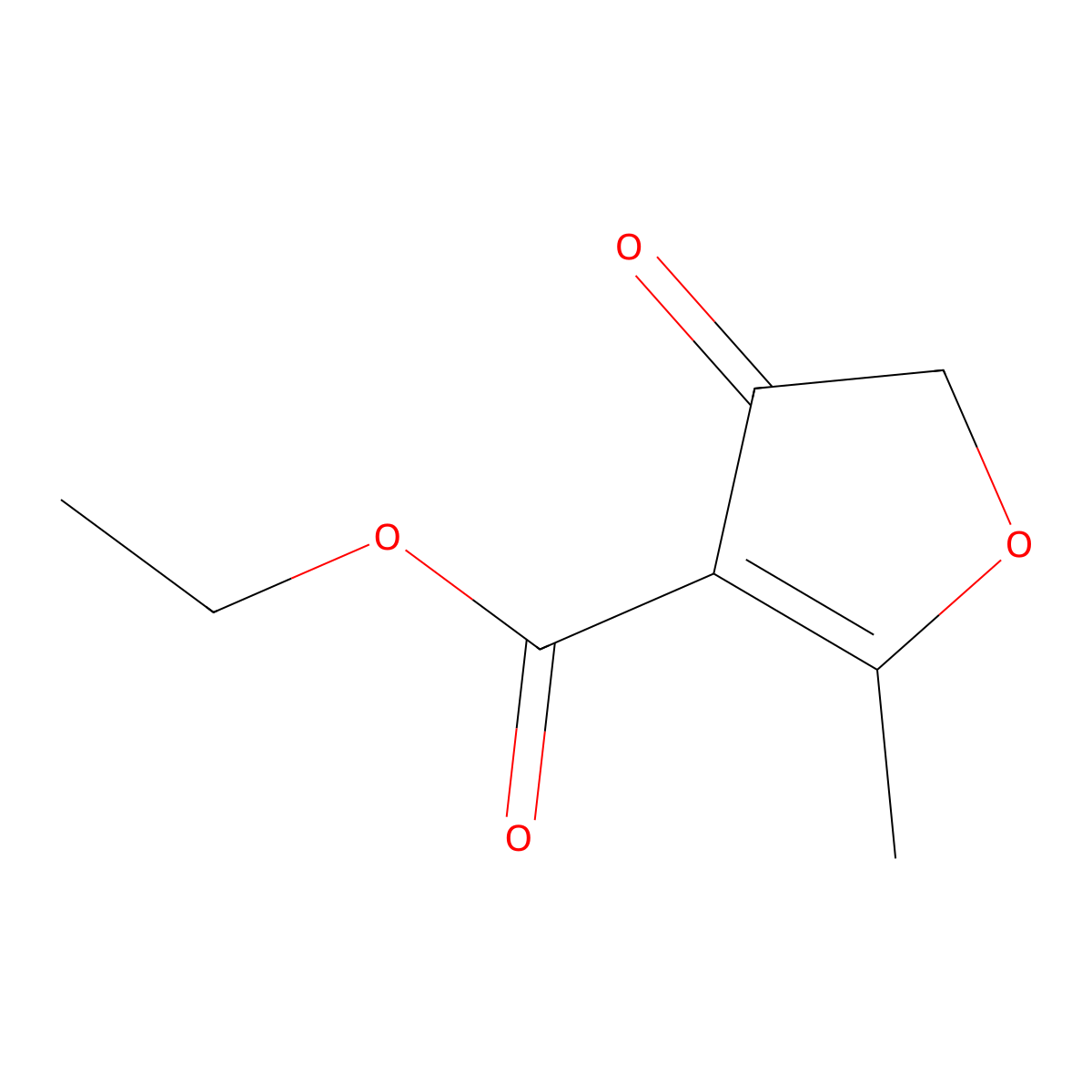 Ethyl 2-methyl-4-oxo-4,5-dihydrofuran-3-carboxylate molecular structure, CAS 3511-34-0