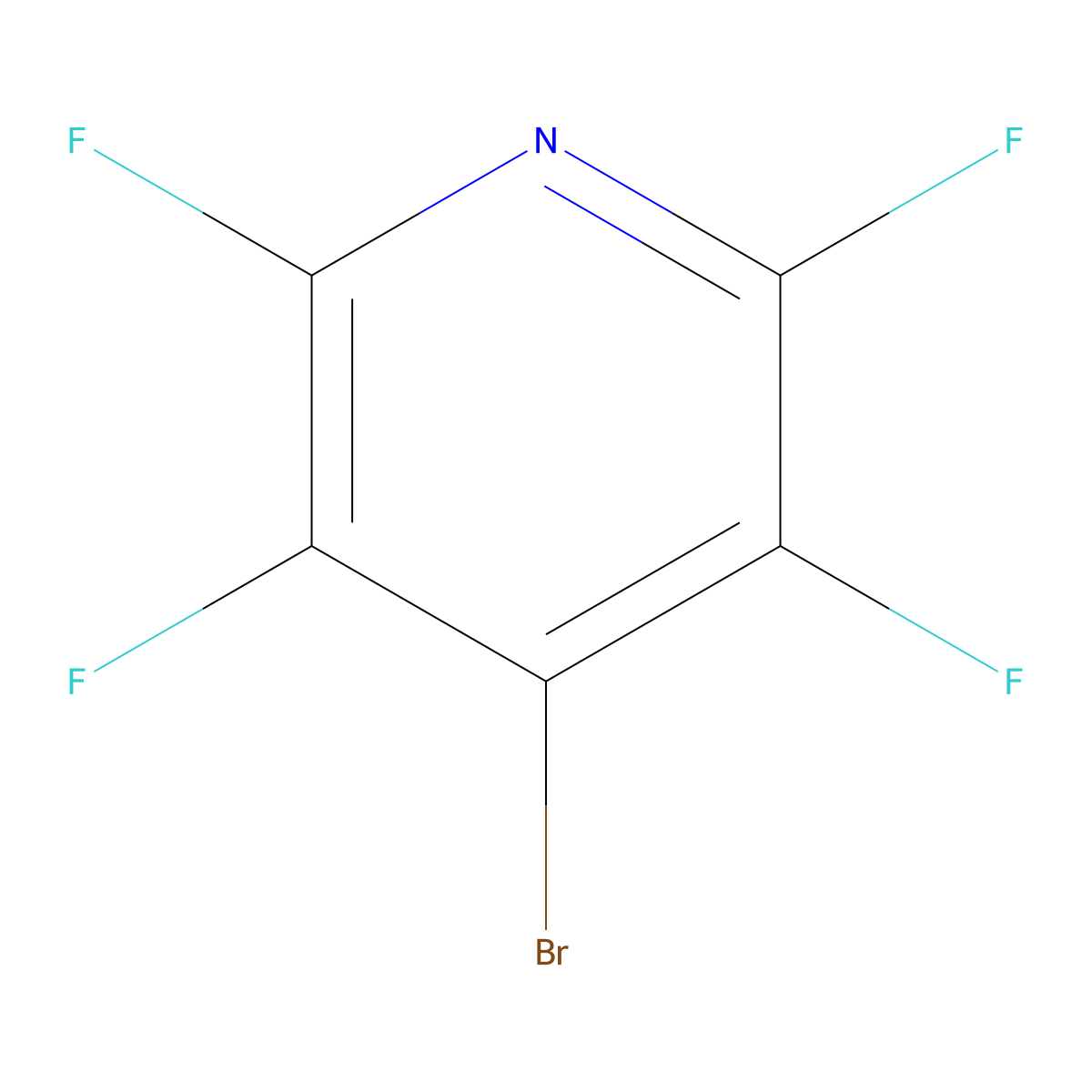 4-Bromo-2,3,5,6-tetrafluoropyridine molecular structure, CAS 3511-90-8