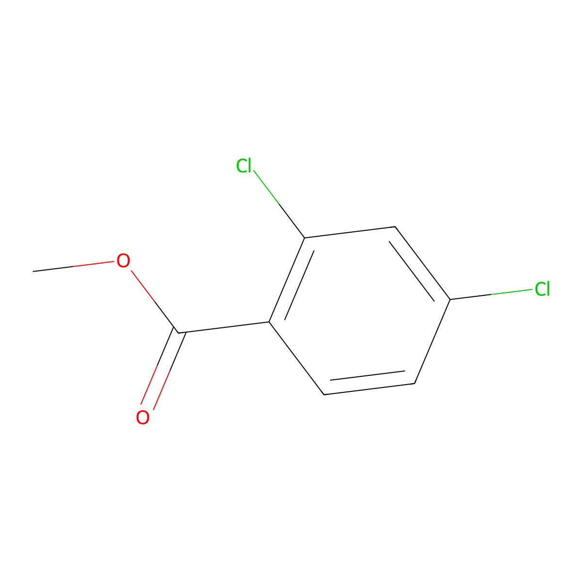 Methyl 2,4-dichlorobenzoate molecular structure, CAS 35112-28-8