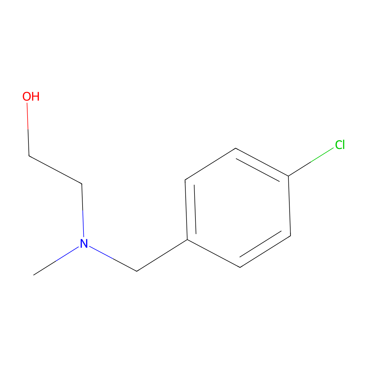 2-((4-Chlorobenzyl)(methyl)amino)ethanol molecular structure, CAS 35113-60-1