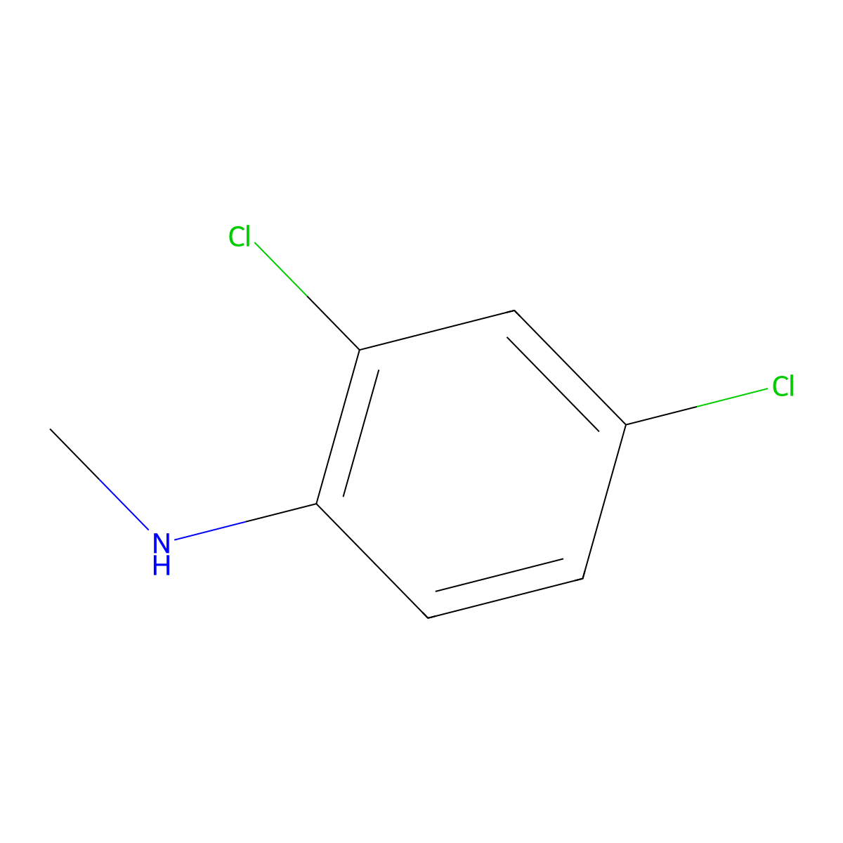 2,4-Dichloro-N-methylaniline molecular structure, CAS 35113-88-3