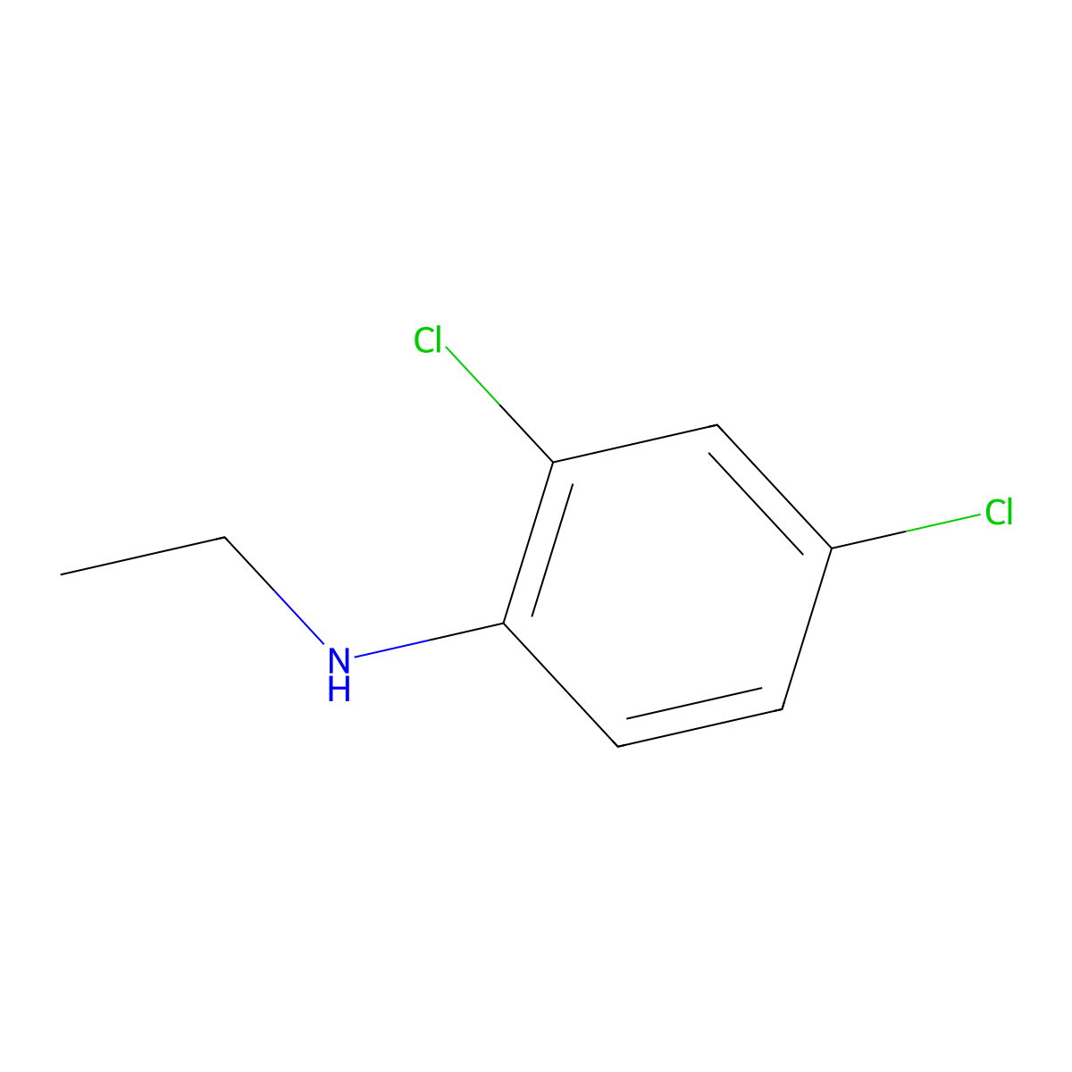 2,4-dichloro-N-ethylaniline molecular structure, CAS 35113-89-4