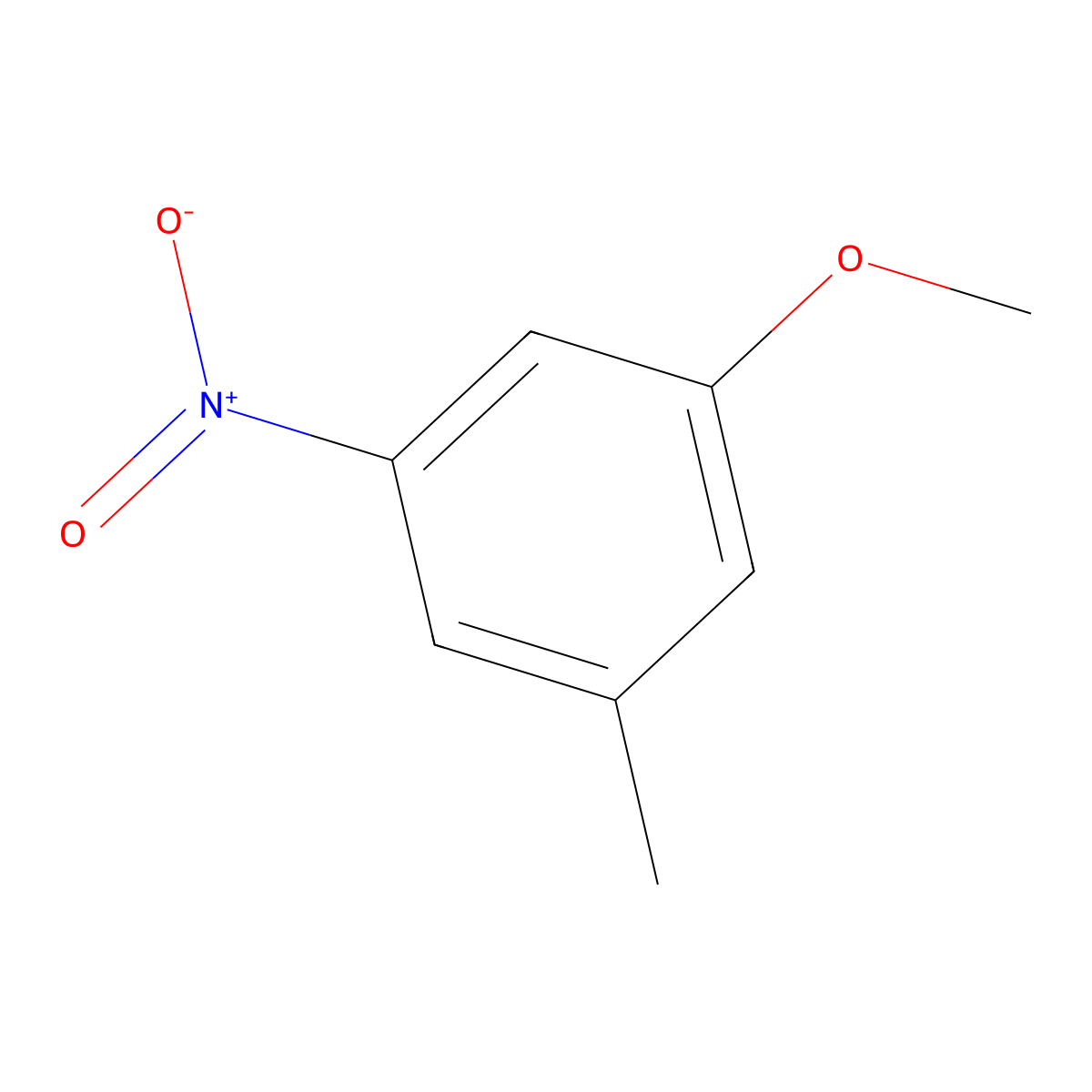 1-Methoxy-3-methyl-5-nitrobenzene molecular structure, CAS 35113-97-4