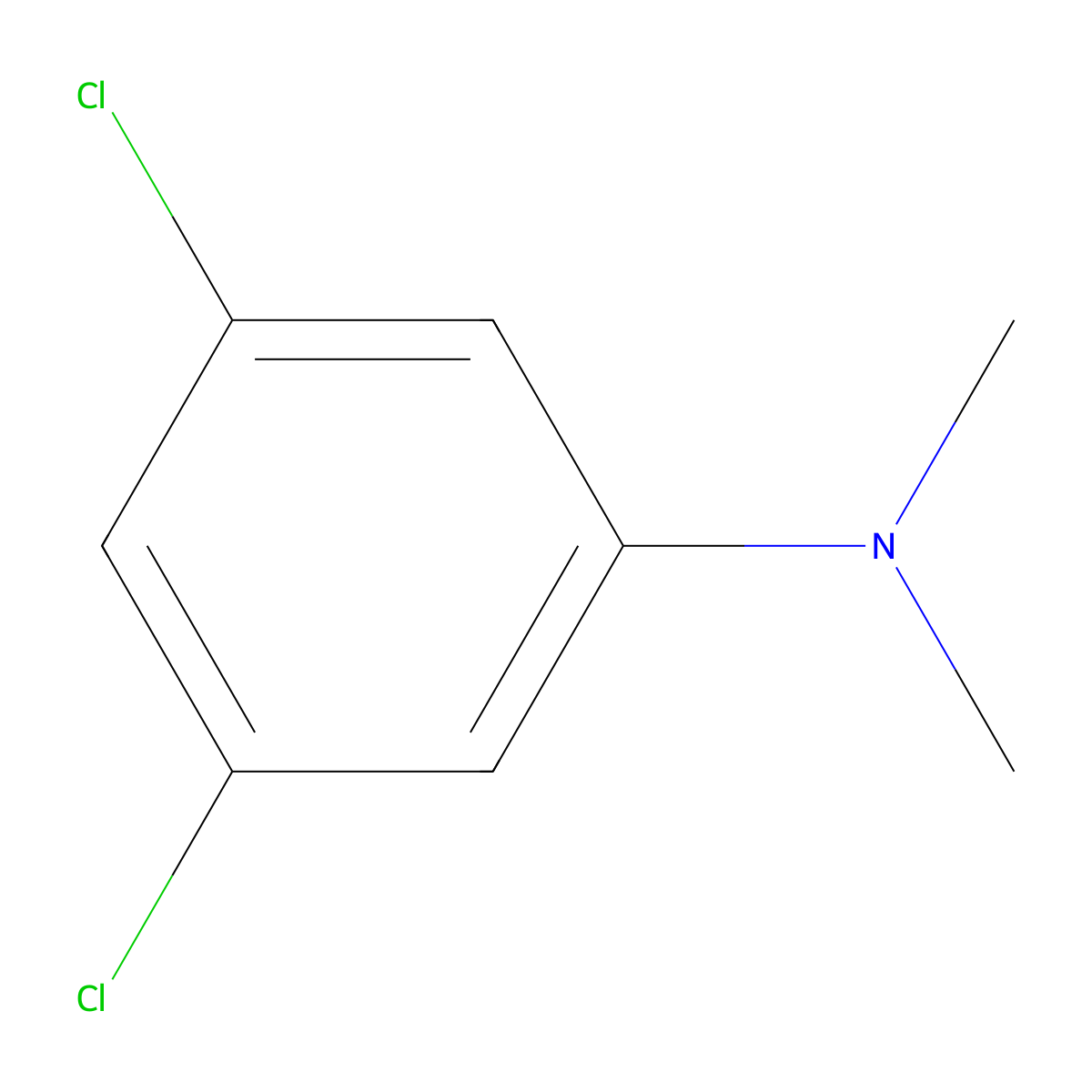 3,5-Dichloro-N,N-dimethylaniline molecular structure, CAS 35114-04-6