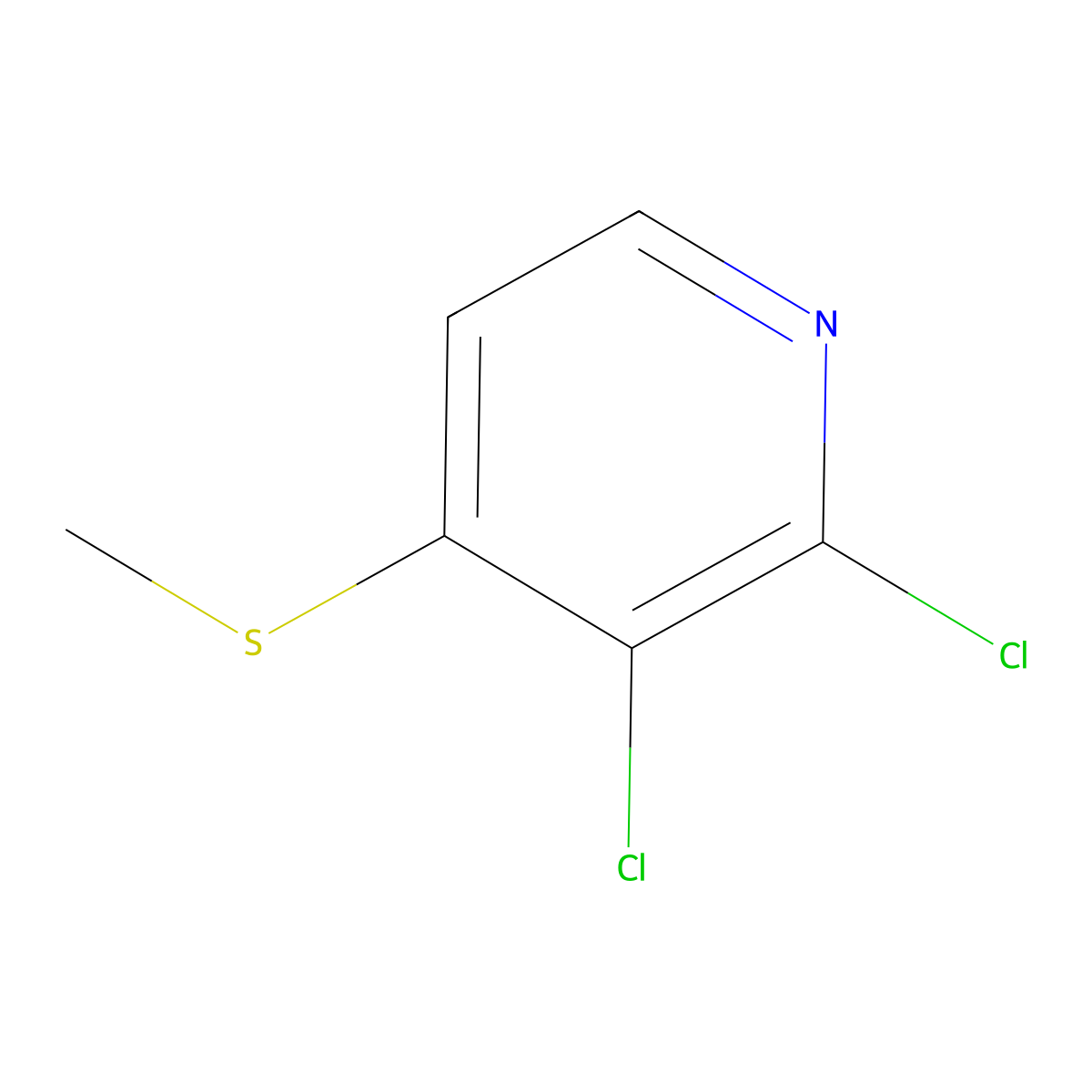 2,3-Dichloro-4-(methylthio)pyridine molecular structure, CAS 35114-45-5
