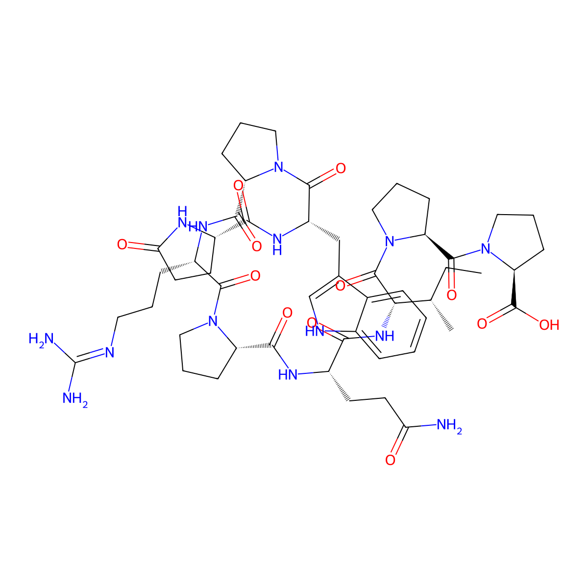 Teprotide molecular structure, CAS 35115-60-7