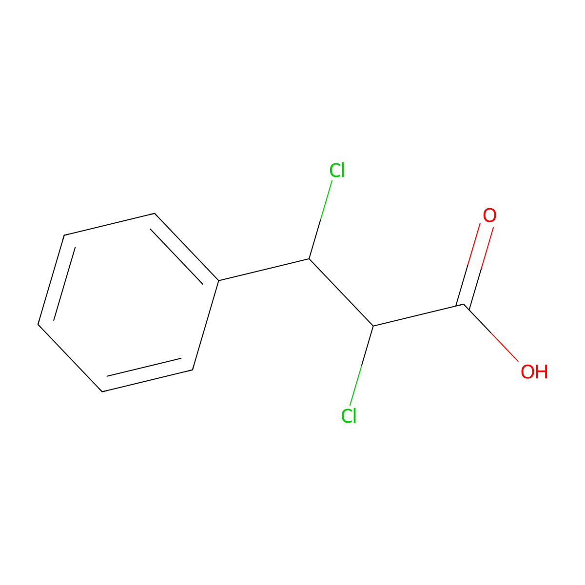 alpha,beta-Dichlorobenzenepropanoic acid molecular structure, CAS 35115-76-5