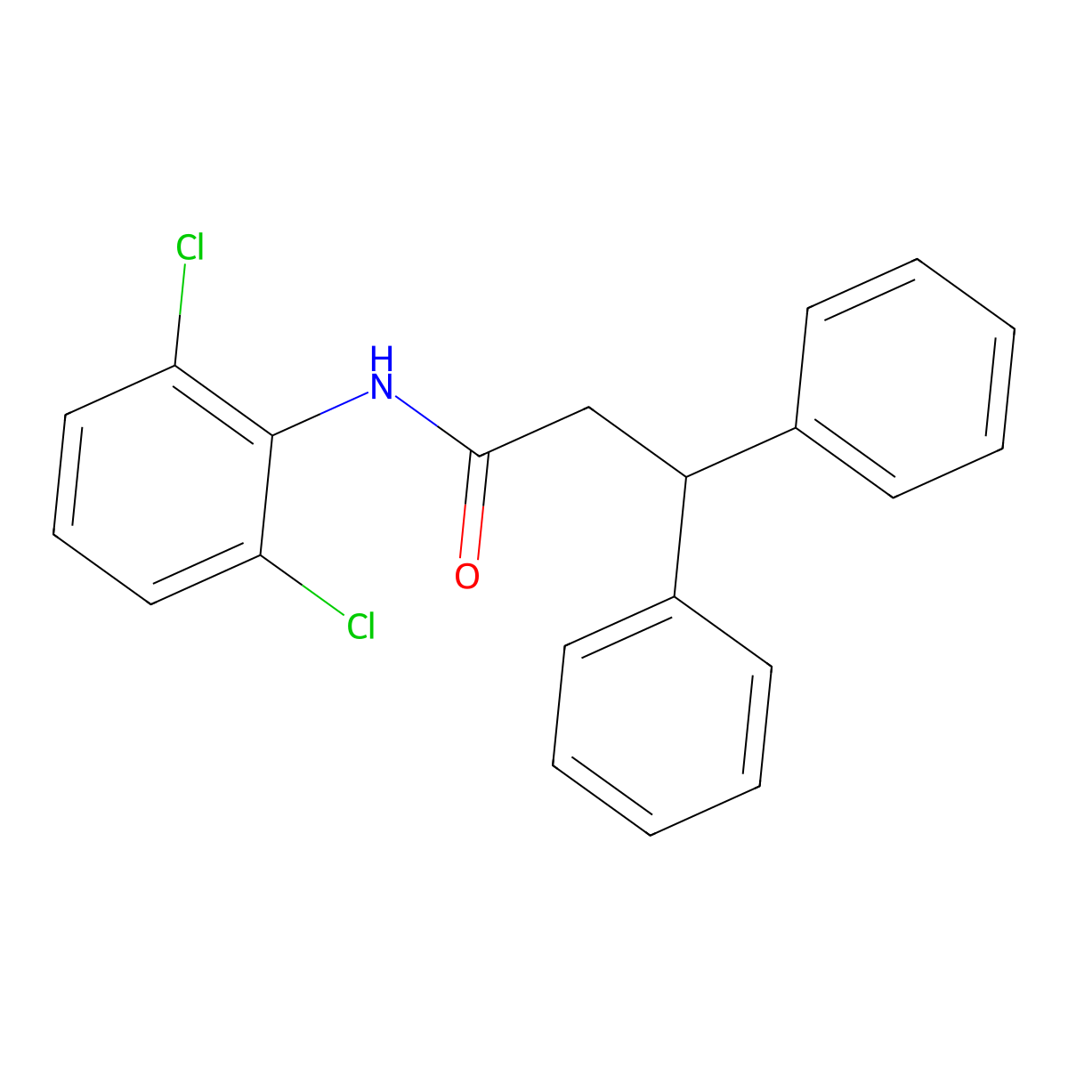 N-(2,6-dichlorophenyl)-3,3-diphenylpropanamide molecular structure, CAS 351155-56-1