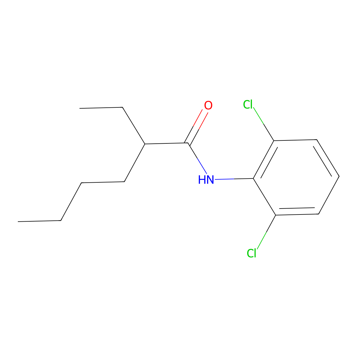 N-(2,6-dichlorophenyl)-2-ethylhexanamide molecular structure, CAS 351155-67-4