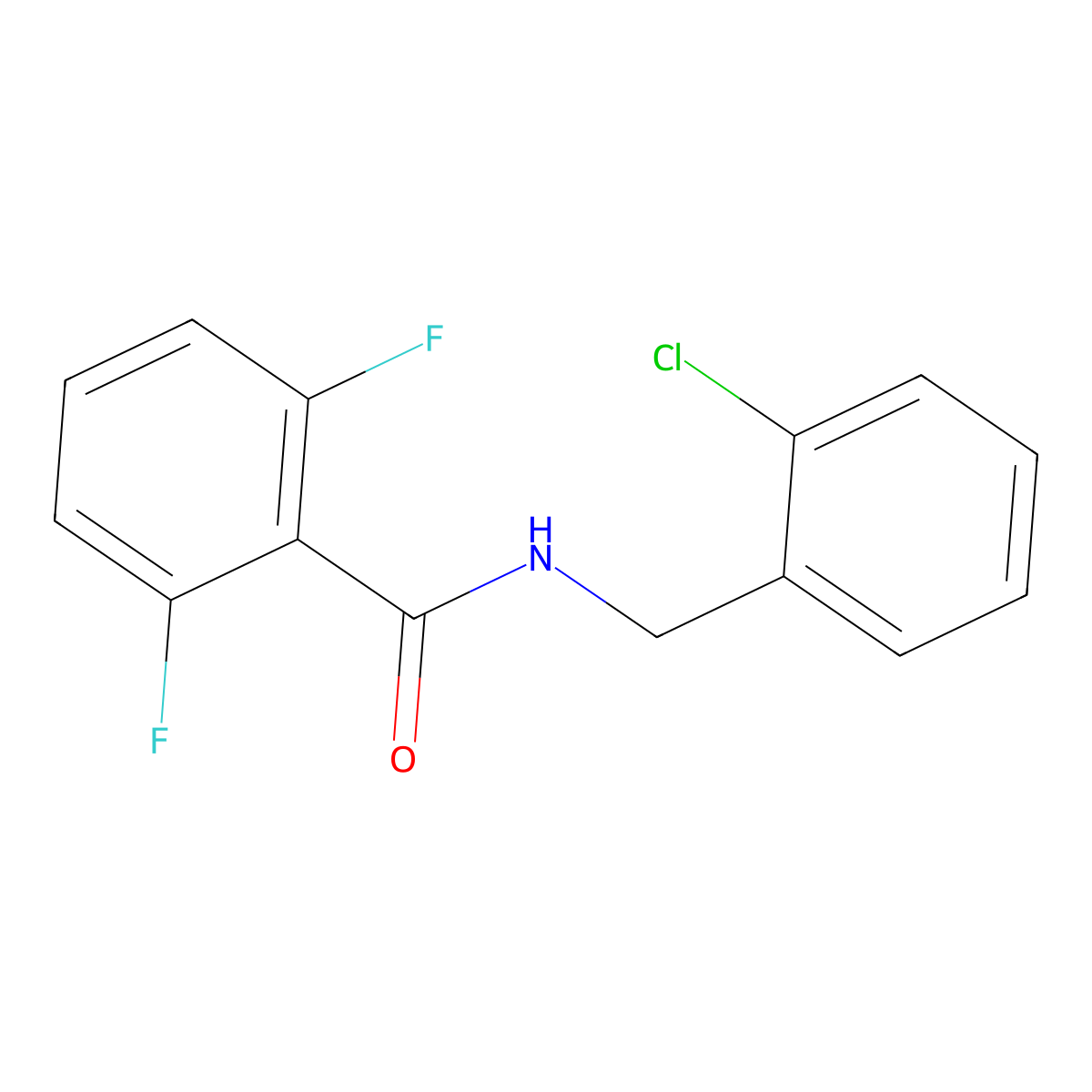N-(2-chlorobenzyl)-2,6-difluorobenzamide molecular structure, CAS 351155-71-0