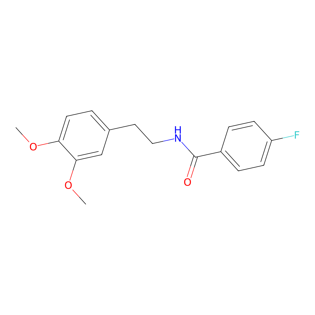 N-[2-(3,4-dimethoxyphenyl)ethyl]-4-fluorobenzamide molecular structure, CAS 351155-76-5