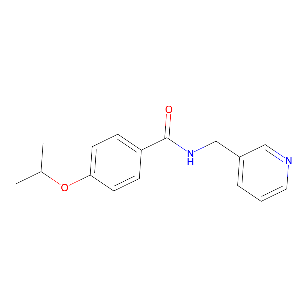 4-propan-2-yloxy-N-(pyridin-3-ylmethyl)benzamide molecular structure, CAS 351156-25-7