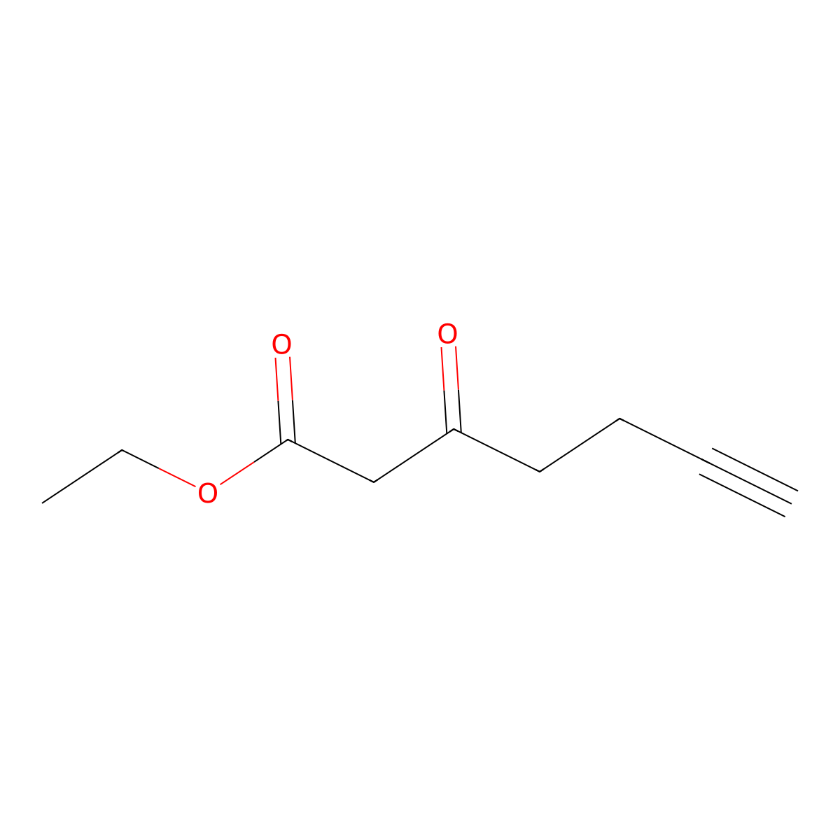 Ethyl 3-oxohept-6-ynoate molecular structure, CAS 35116-07-5
