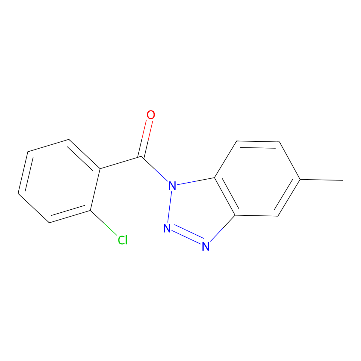 1-(2-chlorobenzoyl)-5-methyl-1H-1,2,3-benzotriazole molecular structure, CAS 351162-06-6