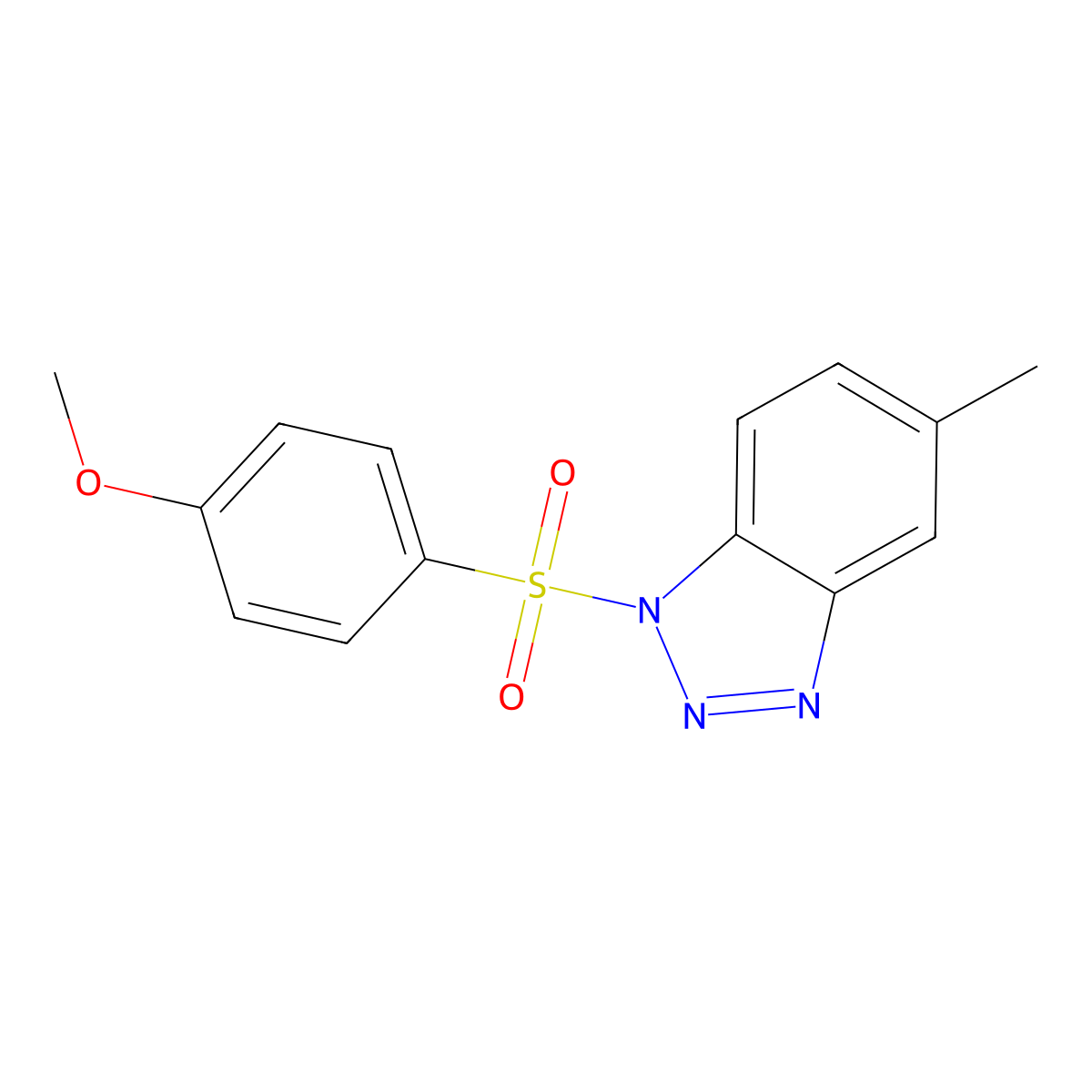 1-(4-methoxybenzenesulfonyl)-5-methyl-1H-1,2,3-benzotriazole molecular structure, CAS 351162-49-7