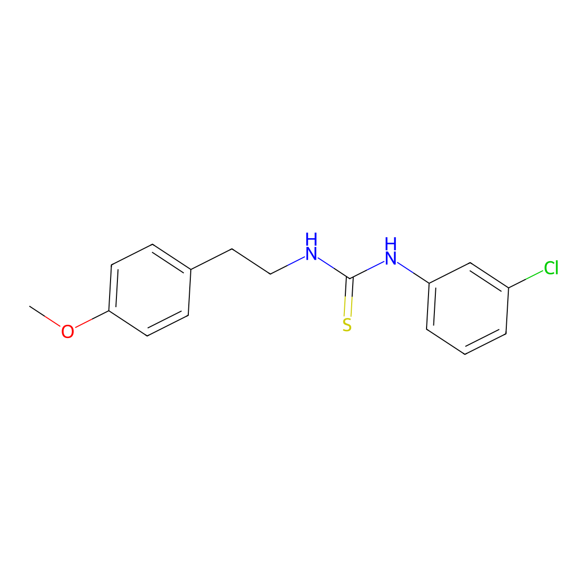 1-(3-Chlorophenyl)-3-[2-(4-methoxyphenyl)ethyl]thiourea molecular structure, CAS 351163-23-0