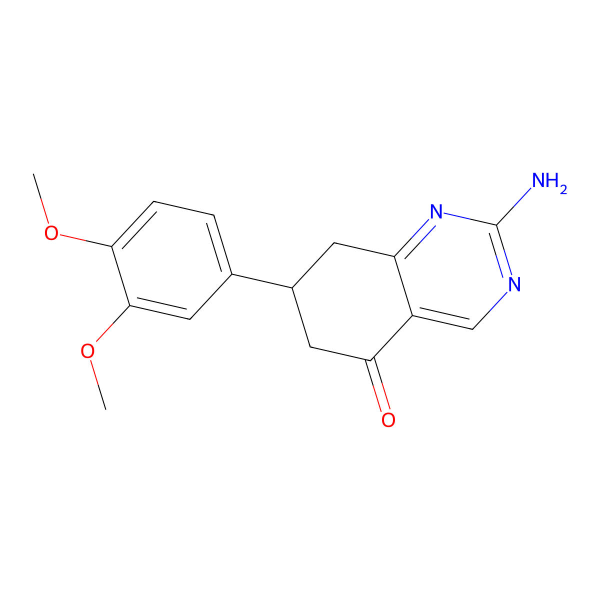 2-amino-7-(3,4-dimethoxyphenyl)-7,8-dihydroquinazolin-5(6H)-one molecular structure, CAS 351163-43-4