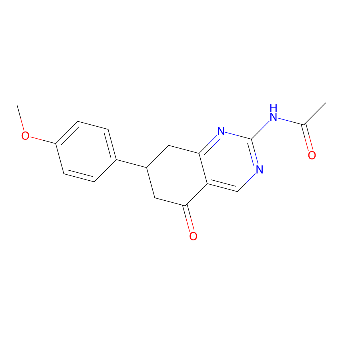 N-[7-(4-methoxyphenyl)-5-oxo-7,8-dihydro-6H-quinazolin-2-yl]acetamide molecular structure, CAS 351163-44-5