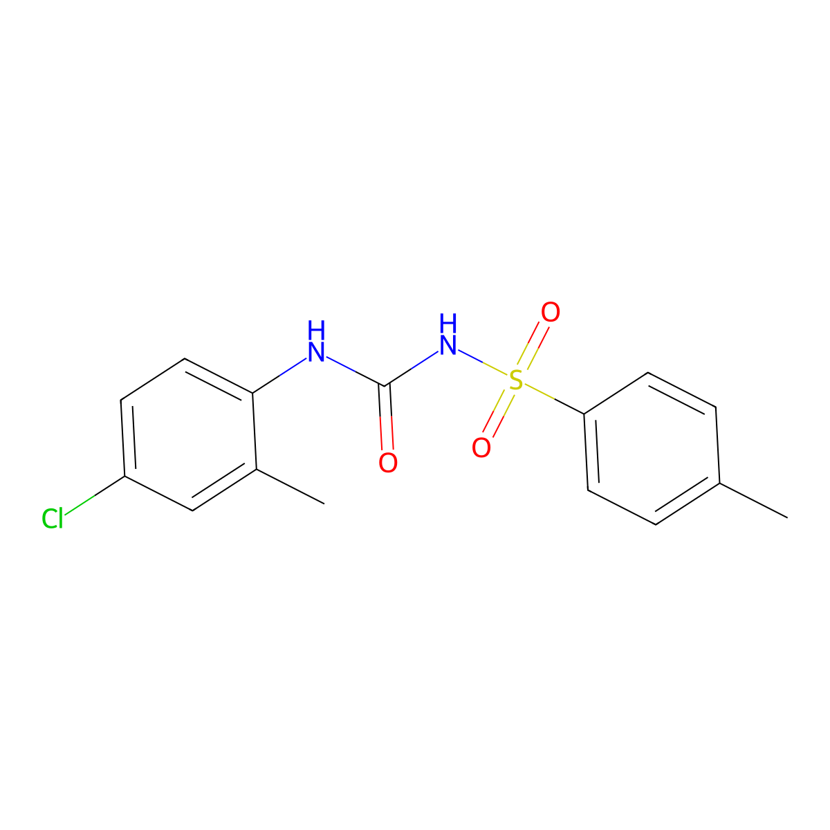 1-(4-Chloro-2-methylphenyl)-3-(4-methylphenyl)sulfonylurea molecular structure, CAS 351163-70-7