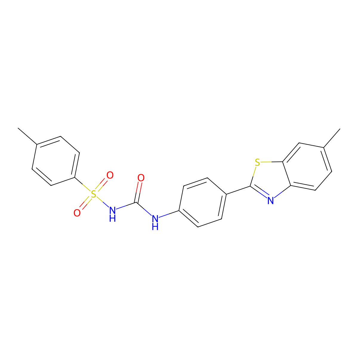 4-methyl-N-{[4-(6-methyl-1,3-benzothiazol-2-yl)phenyl]carbamoyl}benzenesulfonamide molecular structure, CAS 351163-73-0