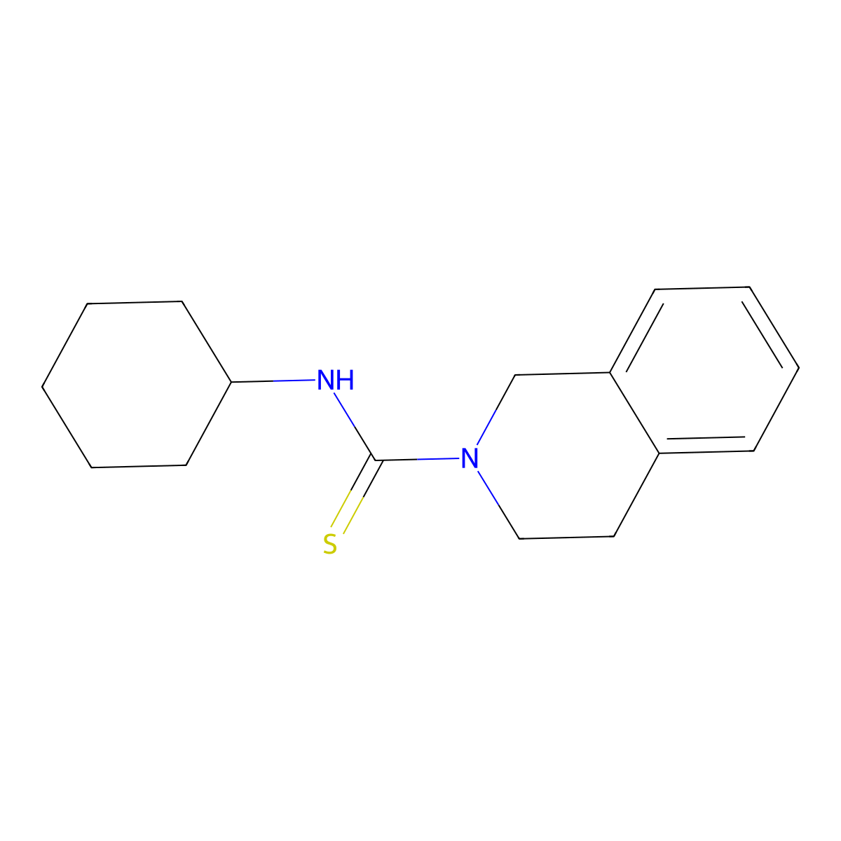 N-cyclohexyl-3,4-dihydroisoquinoline-2(1H)-carbothioamide molecular structure, CAS 351163-77-4
