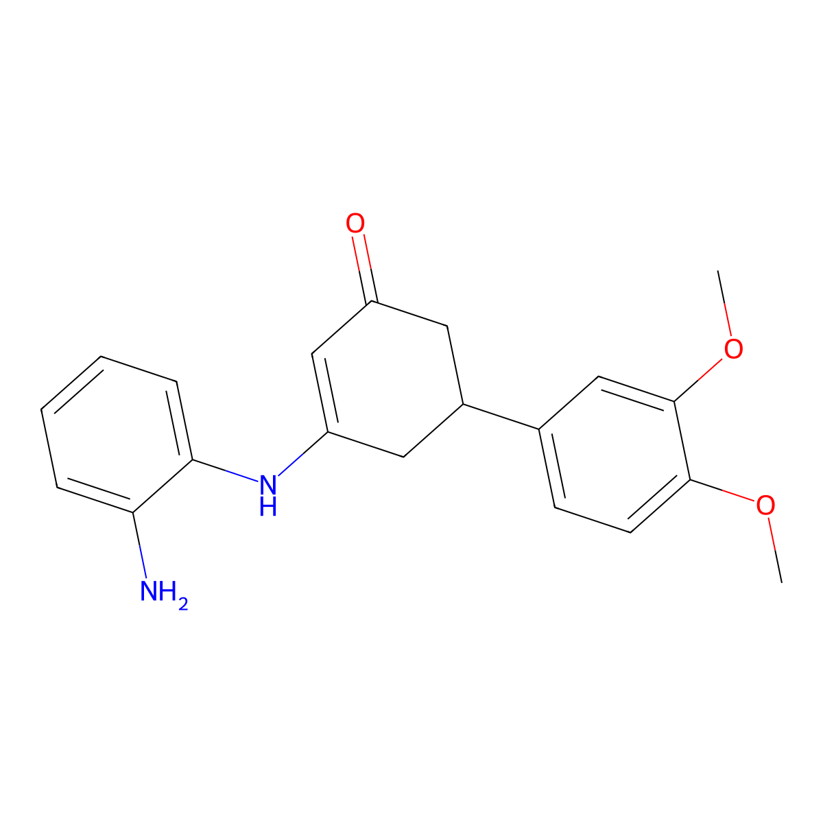 3-[(2-Aminophenyl)amino]-5-(3,4-dimethoxyphenyl)cyclohex-2-en-1-one molecular structure, CAS 351164-39-1