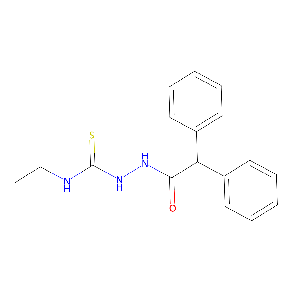 1-Ethyl-3-[(1-oxo-2,2-diphenylethyl)amino]thiourea molecular structure, CAS 351164-70-0