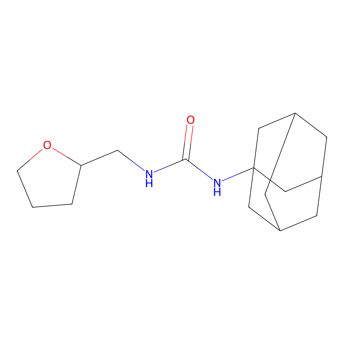 1-(1-Adamantyl)-3-(oxolan-2-ylmethyl)urea molecular structure, CAS 351165-47-4