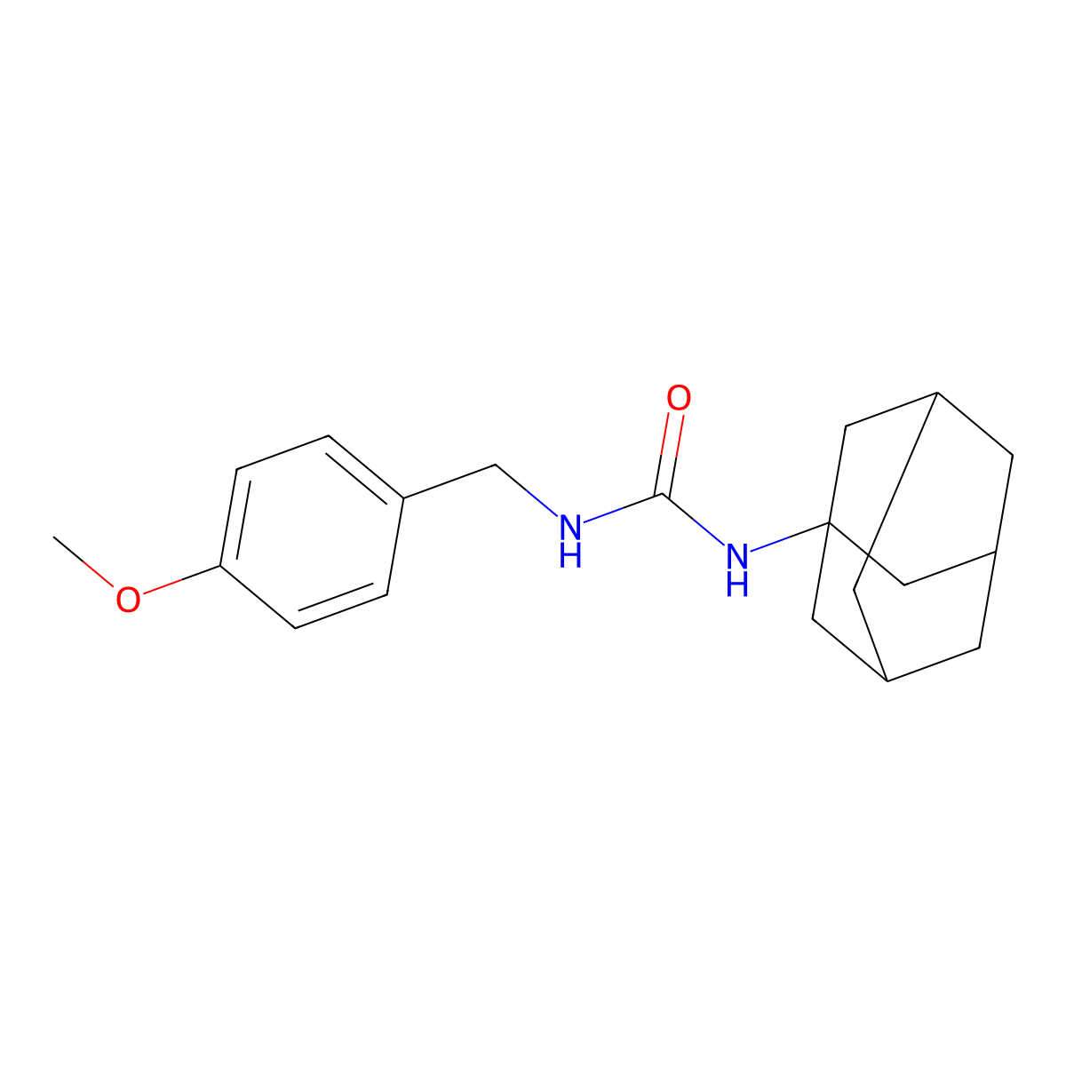 1-(1-Adamantyl)-3-[(4-methoxyphenyl)methyl]urea molecular structure, CAS 351165-49-6