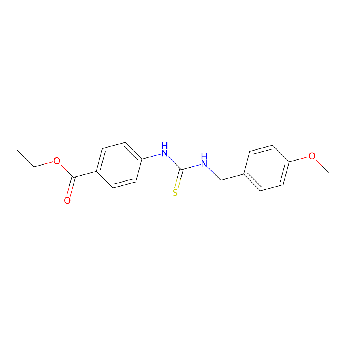 Ethyl 4-[(4-methoxyphenyl)methylcarbamothioylamino]benzoate molecular structure, CAS 351165-85-0